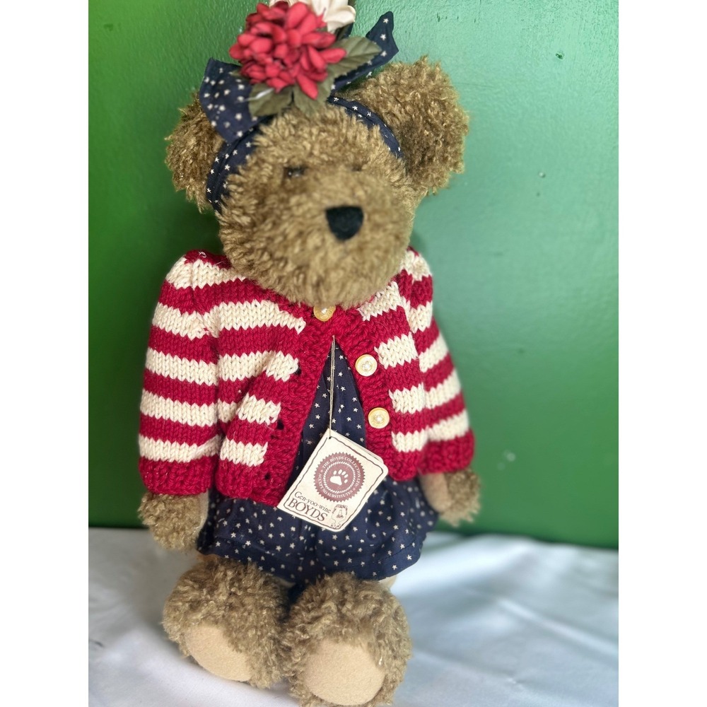 Boyds Bears Gloria Bearsevelt T.J. Best Dressed Collection Plush 912631 NWT - Picture 3 of 11